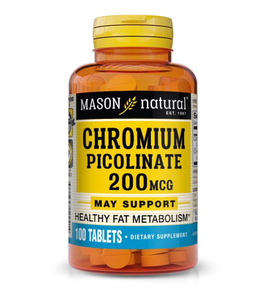 Mason Natural Chromium Picolinate 200 mcg (100 табл)