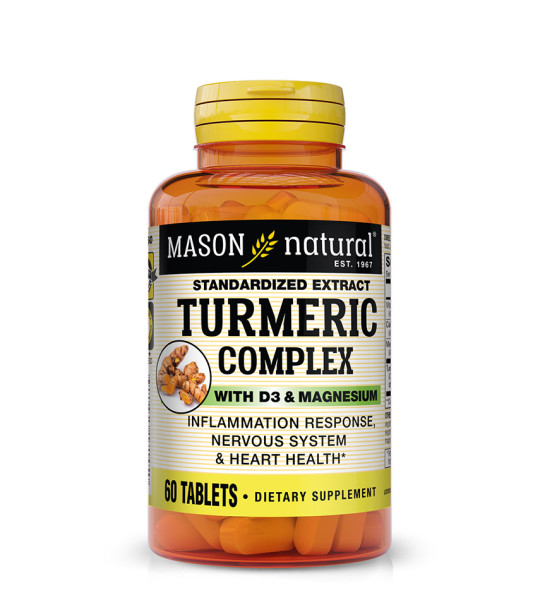 Mason Natural Turmeric Complex with D3 & Magnesium (60 табл)