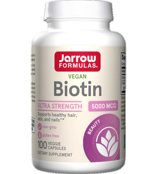 Jarrow Formulas Biotin 5000 mcg Veg Caps (100 капс)