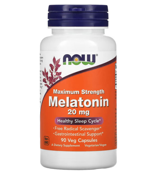 NOW Melatonin 20 mg Veg Caps (90 капс)