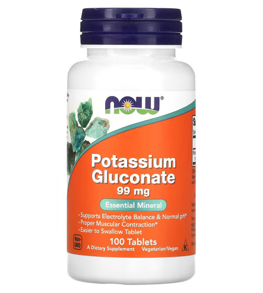 NOW Potassium Gluconate 99 mg (100 таб)