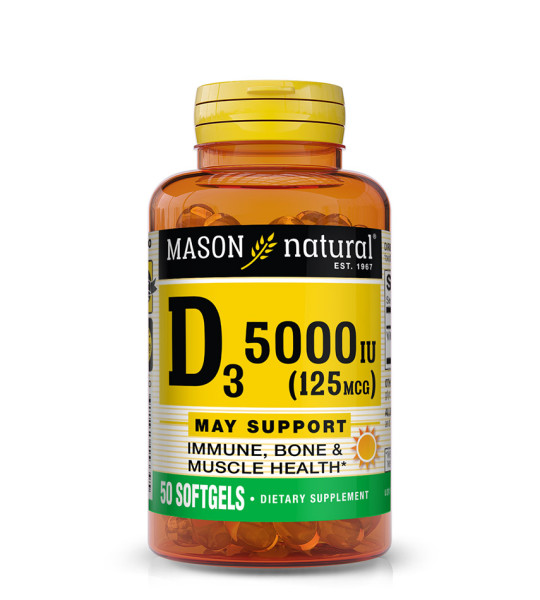 Mason Natural D3 5000 IU (125 mcg) Softgels (50 капс)