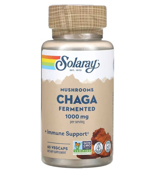 Solaray Mushrooms Chaga Fermented 1000 mg VegCaps (60 капс)