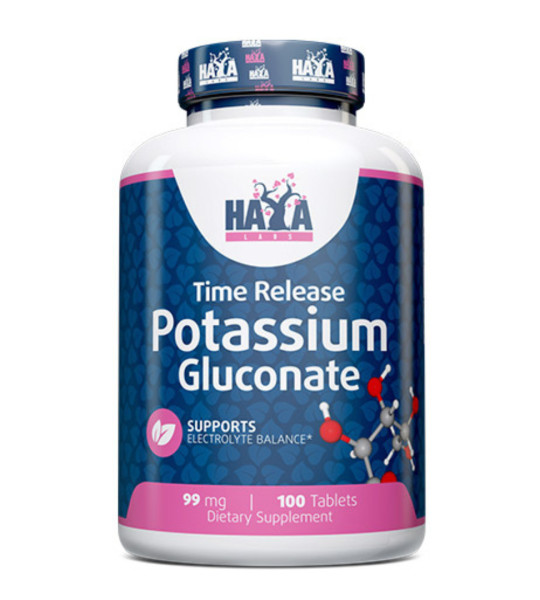 HaYa Labs Potassium Gluconate Time Release 99 mg (100 табл)