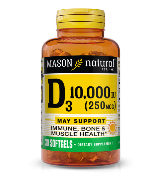 Mason Natural D3 10,000 IU (250 mcg) Softgels (30 капс)