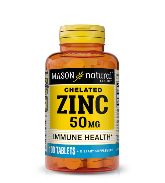 Mason Natural Chelated Zinc 50 mg (100 табл)