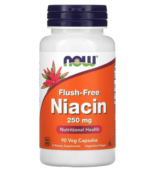 NOW Flush-Free Niacin 250 mg Veg Caps (90 капс)