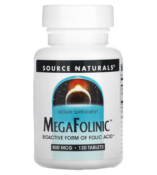 Source Naturals MegaFolinic 800 mcg (120 табл)