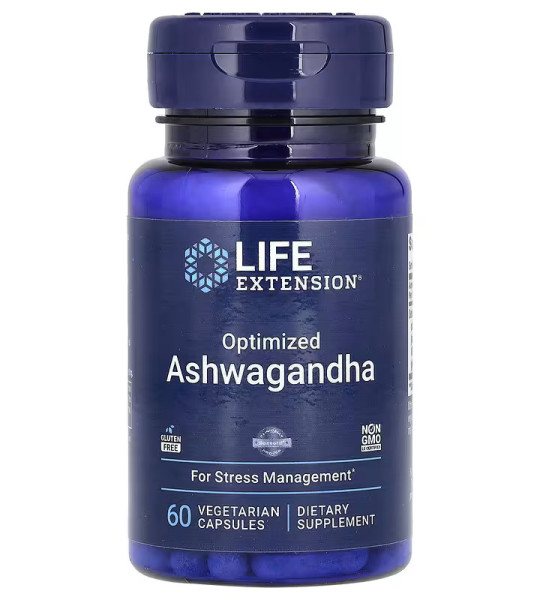 Life Extension Ashwagandha Optimized 125 mg Veg Caps (60 капс)