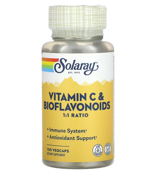 Solaray Vitamin C & Bioflavonoids 1:1 Ratio 500 mg Veg Caps (100 капс)