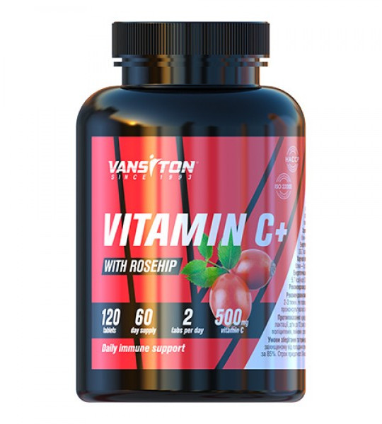 Vansiton Vitamin C+ with Rosehip 500 mg (120 табл)