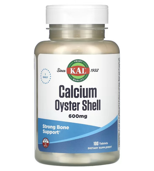 KAL Calcium Oyster Shell 600 mg (100 табл)