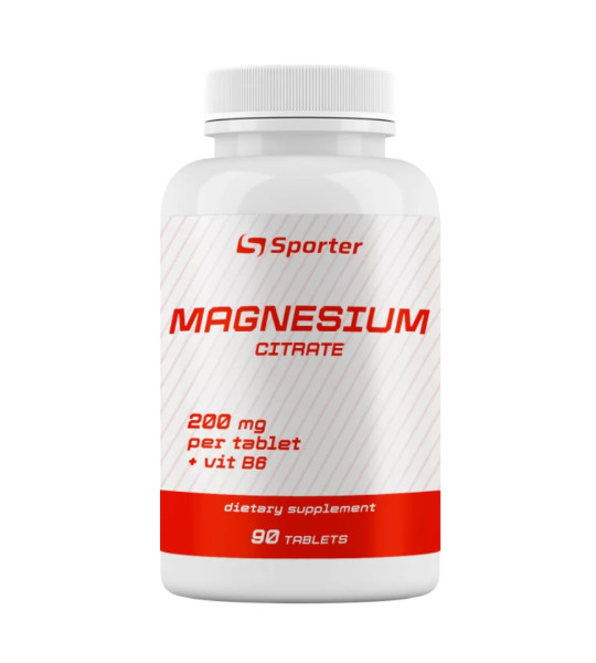 Sporter Magnesium Citrate + Vit. B6 200 mg / 5 mg (90 табл)