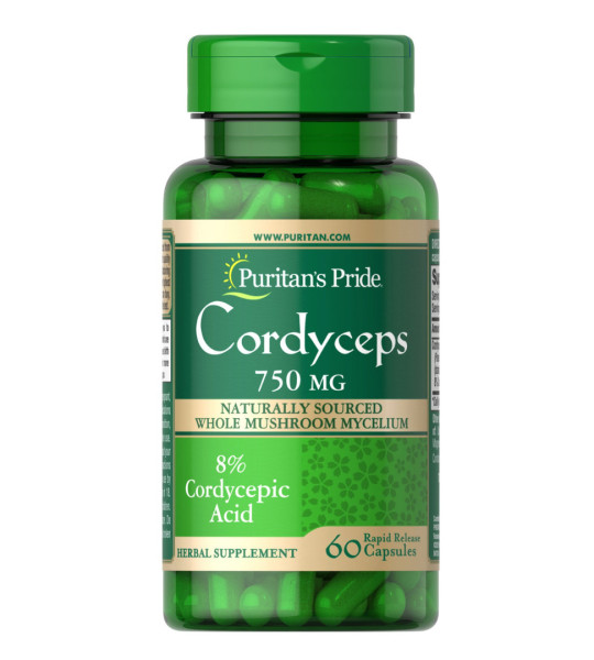 Puritan's Pride Cordyceps 750 mg (60 капс)