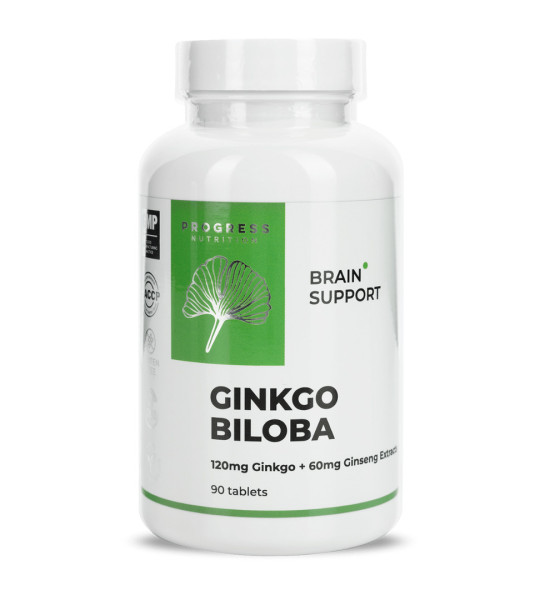 Progress Nutrition Ginkgo Biloba + Ginseng 120 / 60 mg (90 табл)