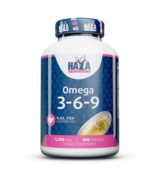 Haya Labs Omega 3-6-9 1200 mg Softgels (100 капс)