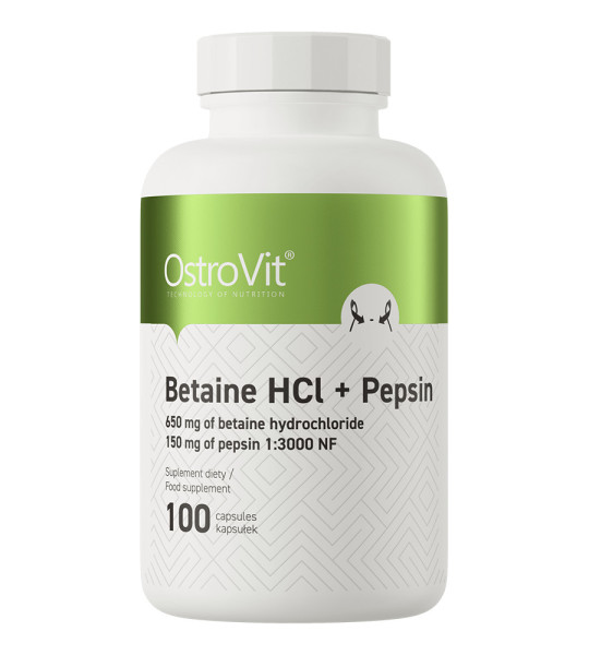 OstroVit Betaine HCl + Pepsin 650 mg / 150 mg (100 капс)