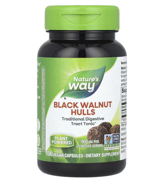 Nature's Way Black Walnut Hulls 900 mg Veg Caps (100 капс)