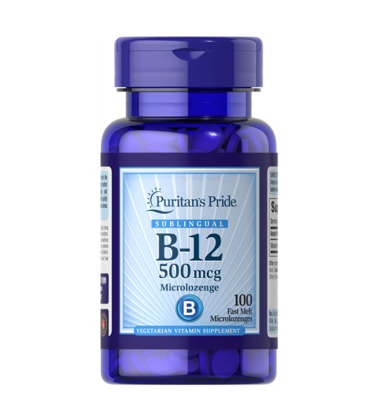 Puritan's Pride Sublingual B-12 500 мкг 100 пастилок