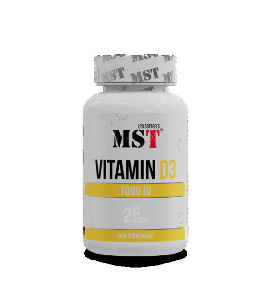 MST Vitamin D3 25 mcg (1000 IU) Softgels (120 капс)