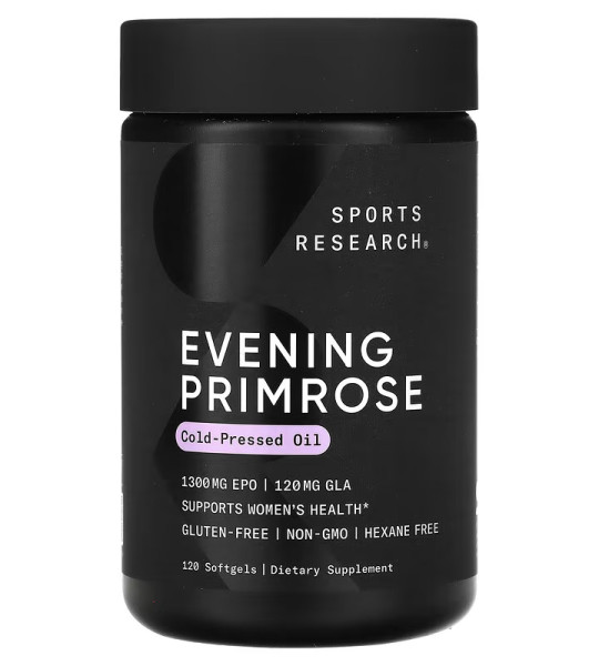 Sports Research Evening Primrose 1300 mg Softgels (120 капс)