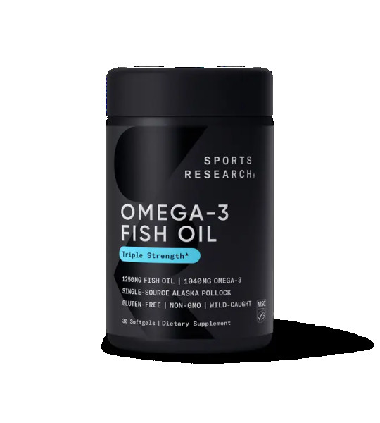 Sports Research Omega-3 Fish Oil Triple Strength 1250 mg Softgels (30 капс)