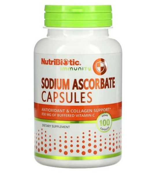 NutriBiotic Sodium Ascorbate Capsules (100 капс)