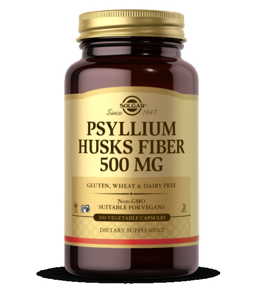 Solgar Psyllium Husks Fiber 500 mg Veg Caps (200 капс)