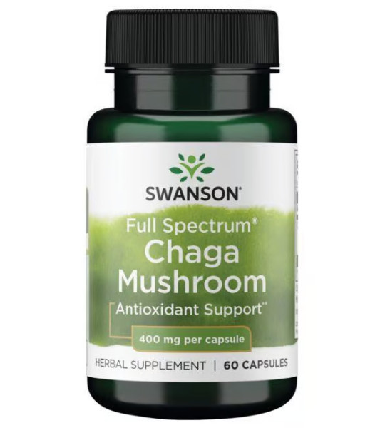 Swanson Full Spectrum Chaga Mushroom 400 mg (60 капс)