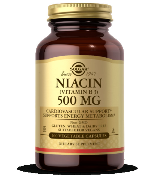 Solgar Niacin (Vitamin B3) 500 mg Veg Caps (100 капс)