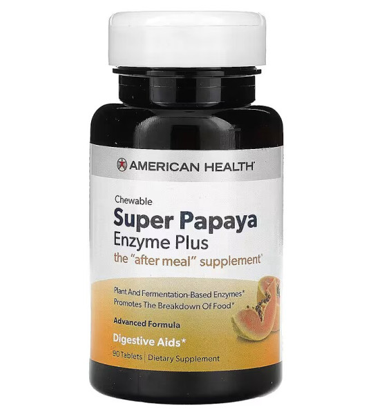 American Health Super Papaya Enzyme Plus (90 жув табл)