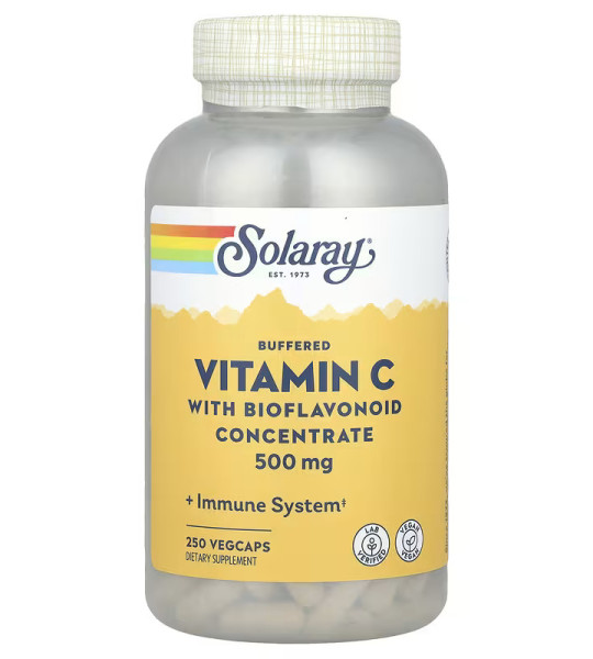 Solaray Buffered Vitamin C with Bioflavonoid Concentrate 500 mg Veg Caps (250 капс)