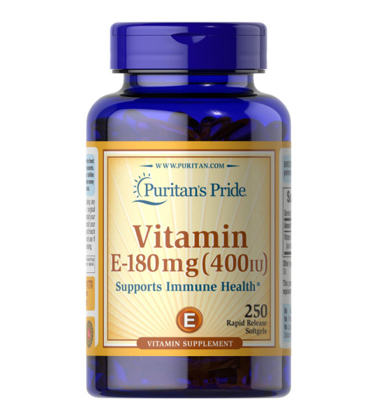 Puritan's Pride Vitamin E-180 mg (400 IU) Softgels (250 капс)