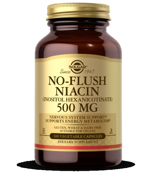 Solgar No-Flush Niacin 500 mg Veg Caps (100 капс)