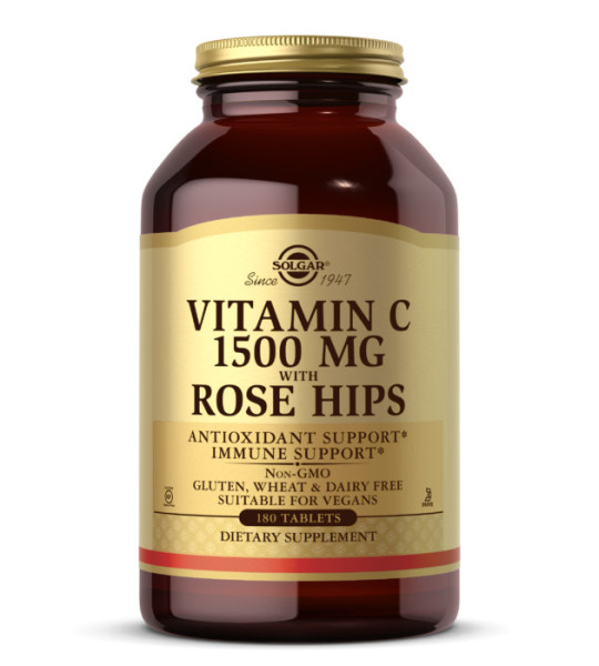 Solgar Vitamin C 1500 mg with Rose Hips (180 табл)