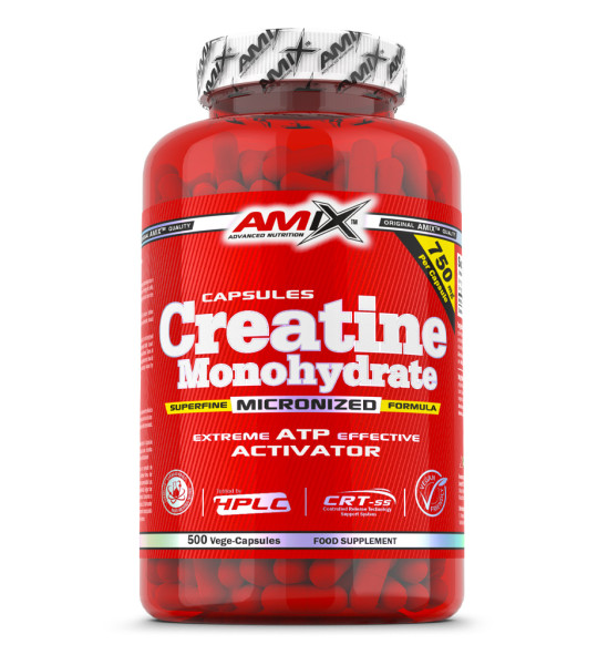 Amix Creatine Monohydrate 750 mg Veg Caps (500 капс)