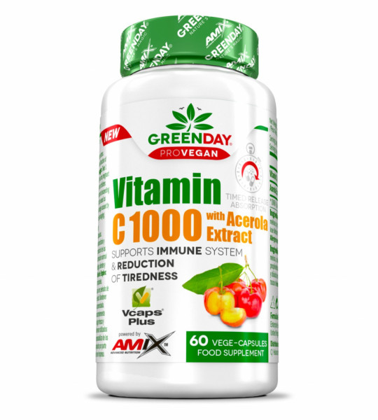 Amix GreenDay Vitamin C 1000 mg with Acerola Extract 50 mg Veg Caps (60 капс)