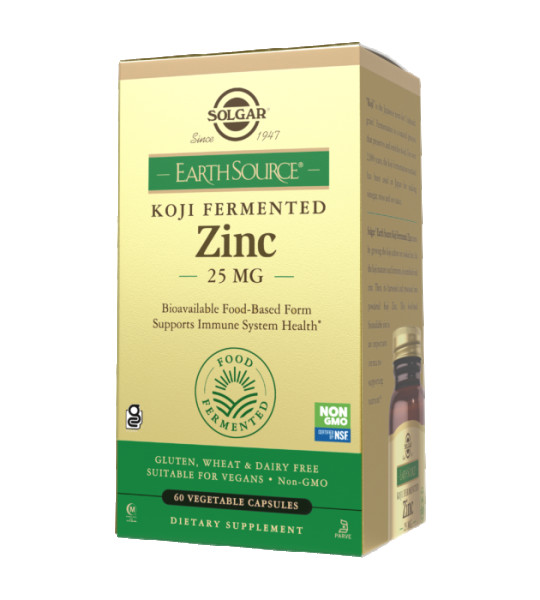 Solgar Earth Source Koji Fermented Zinc 25 mg Veg Caps (60 капс)