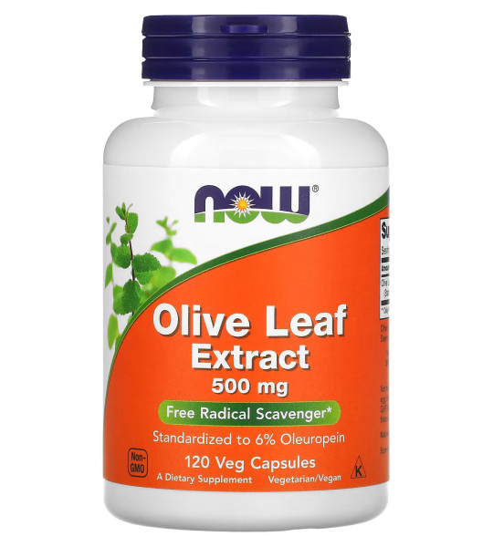 NOW Olive Leaf Extract 500 mg Veg Caps (120 капс)