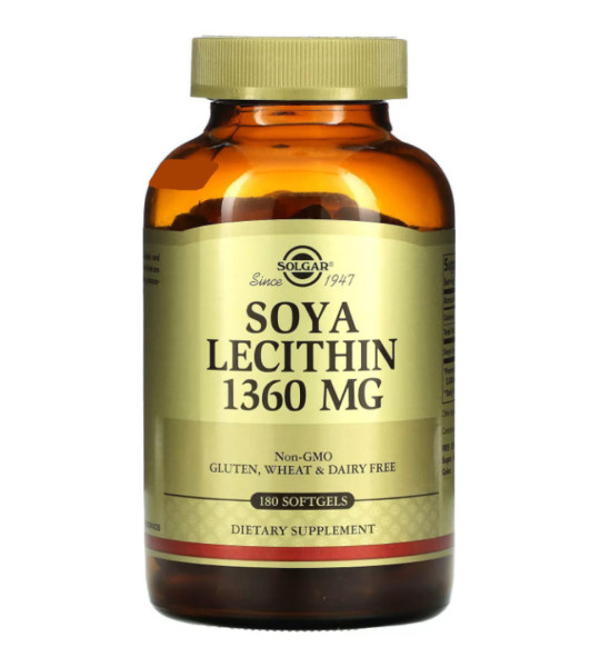 Solgar Soya Lecithin 1360 mg Softgels (180 капс)