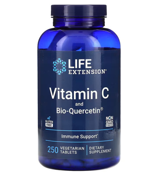 Life Extension Vitamin C and Bio-Quercetin 1000 mg / 15 mg Veg Tabs (250 табл)