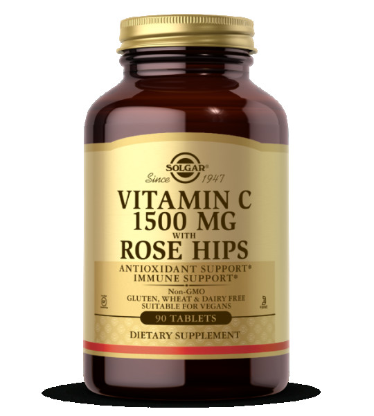 Solgar Vitamin C 1500 mg with Rose Hips (90 табл)