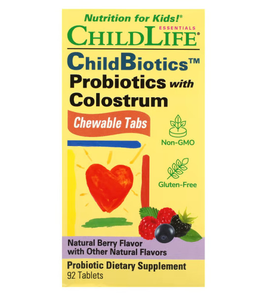 ChildLife ChildBiotics Probiotics with Colostrum (92 жув табл)