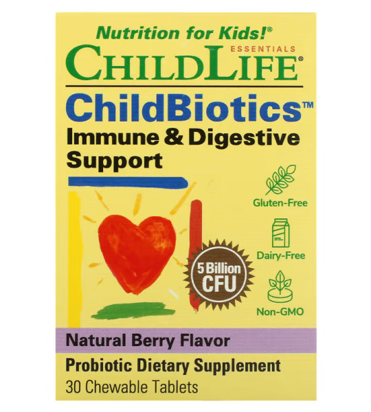 ChildLife ChildBiotics Immune & Digestive Support (30 жув табл)