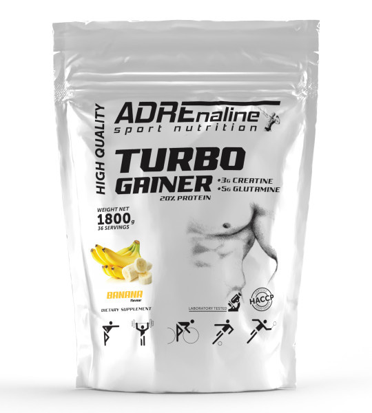 Adrenaline Turbo Gainer 20% Protein +Creatine+Glutamine+Taurine (1800 грам)