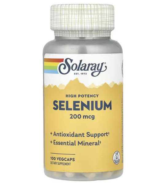 Solaray Selenium High Potency 200 mcg Veg Caps (100 капс)