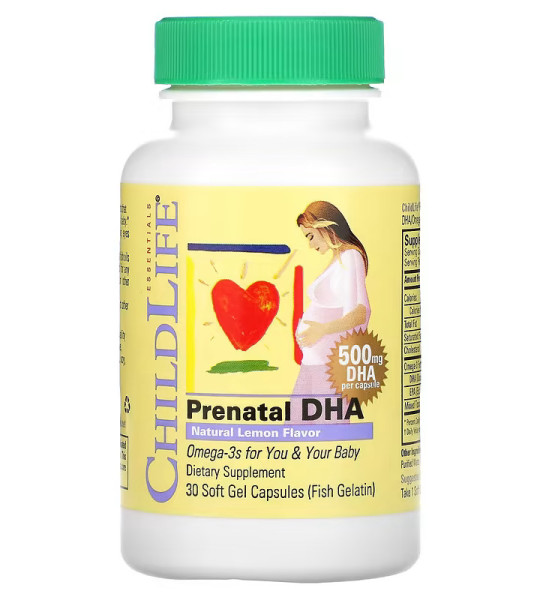 ChildLife Prenatal DHA 500 mg Softgels (30 капс)