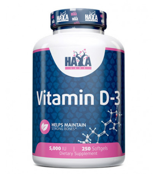 HaYa Labs Vitamin D-3 5000 IU Softgels (250 капс)