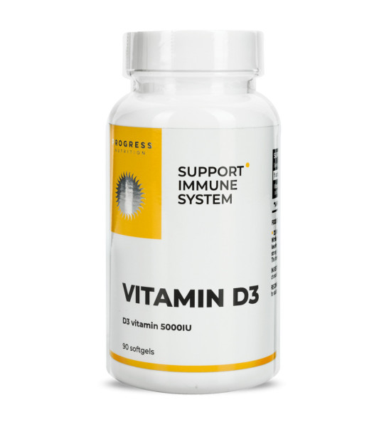 Progress Nutrition Vitamin D3 5000 IU Softgels (90 капс)