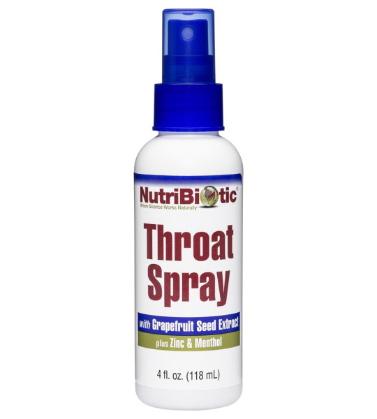 NutriBiotic Throat Spray with Zinc & GSE (4 fl oz / 118 ml)